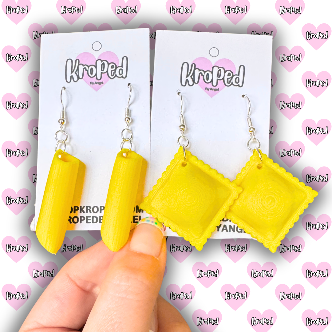 Pasta Noodle Earrings