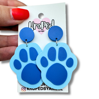 Paw Print Dangle Earrings