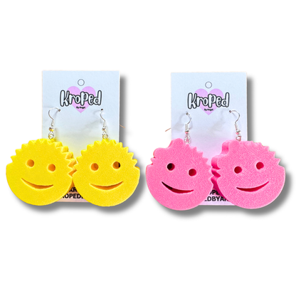 Smiley Sponge Earrings