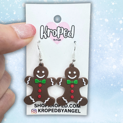 Gingerbread Man Cookie Earrings