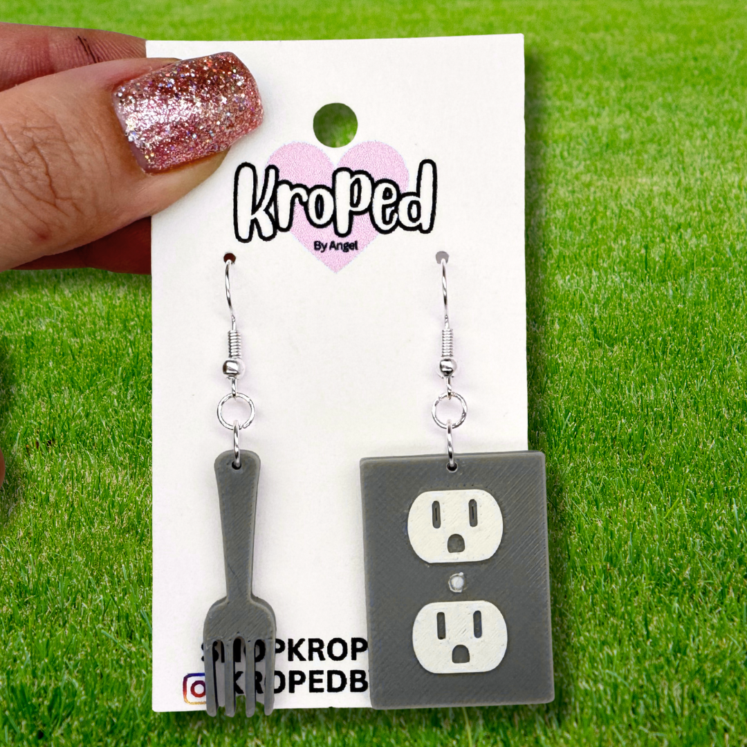 Fork and Outlet Earrings