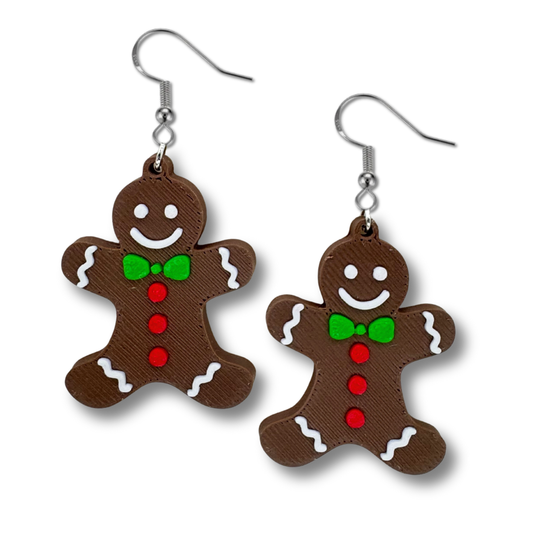 Gingerbread Man Cookie Earrings
