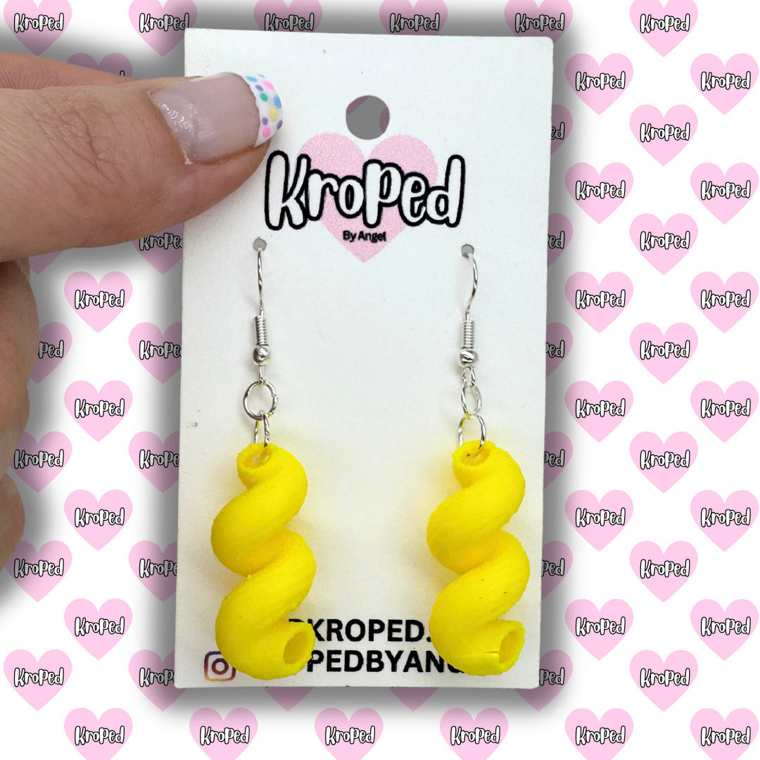 Pasta Noodle Earrings