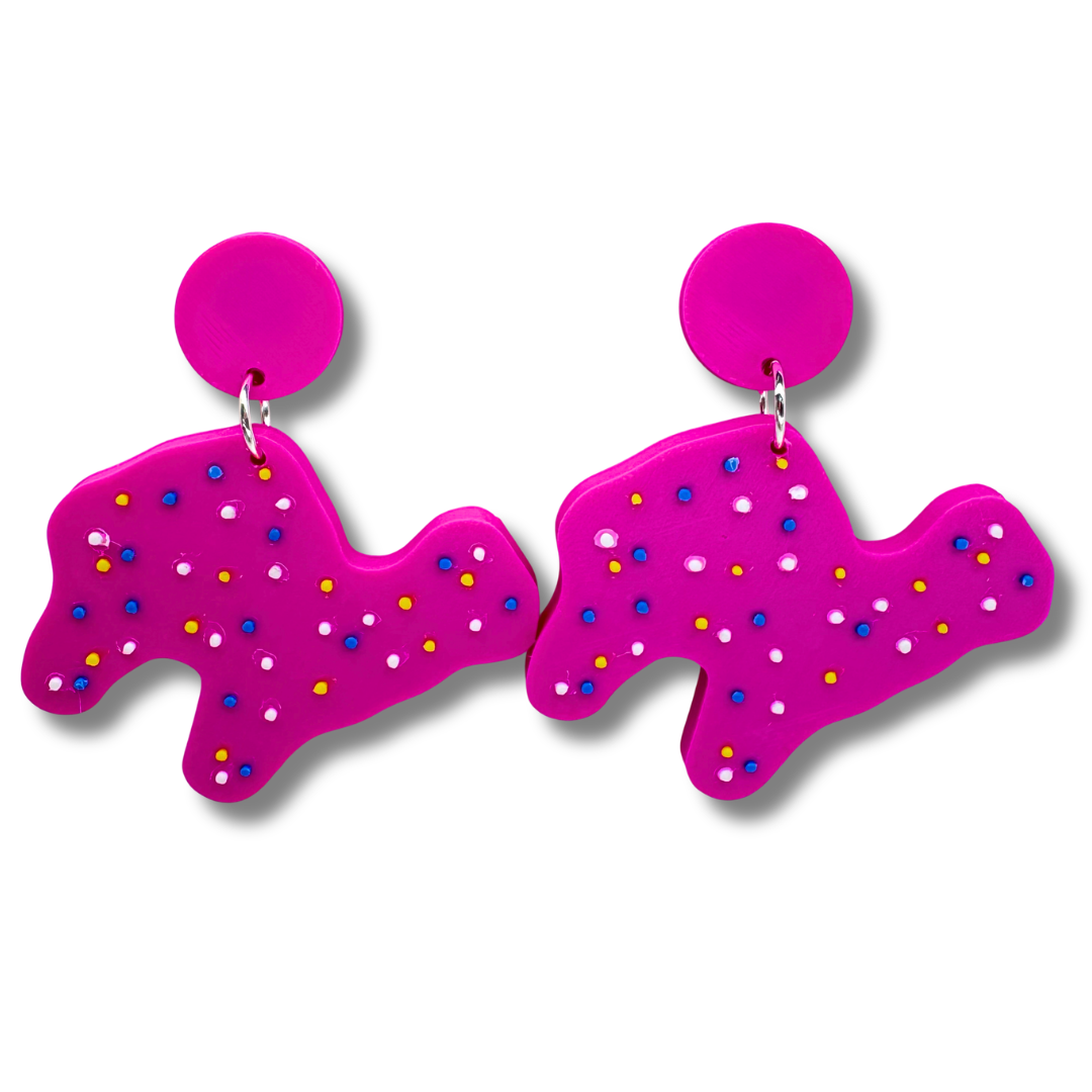 Iced Animal Cookie Earrings
