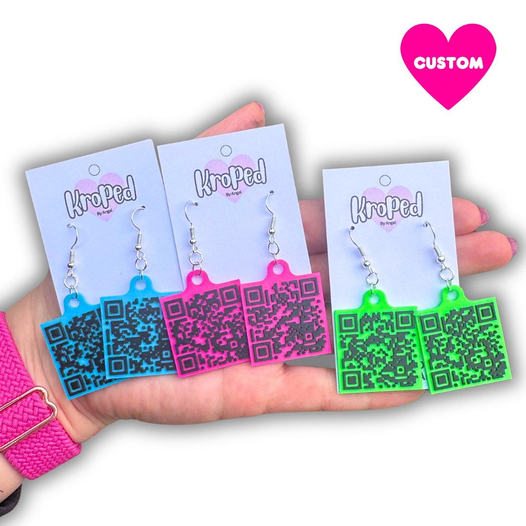Custom QR Code Earrings