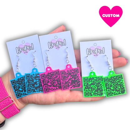 Custom QR Code Earrings