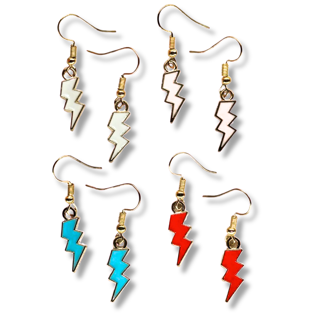 Tiny Lightning Bolt Earrings