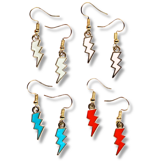 Tiny Lightning Bolt Earrings