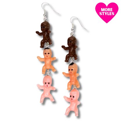 Triple Baby Dangle Earrings