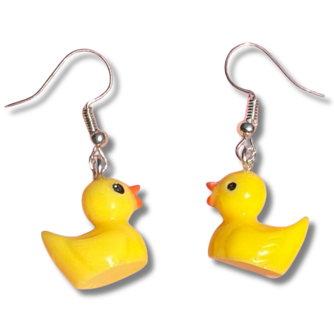 Small Duck Charm Earrings