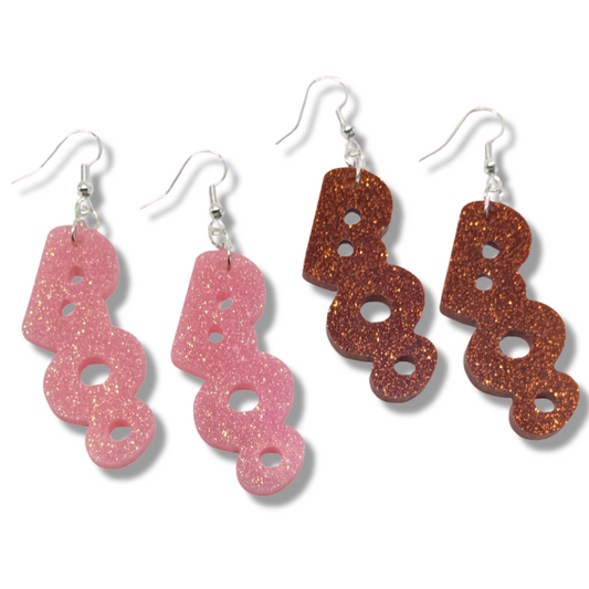 BOO Glitter Dangle Earrings