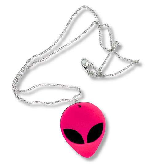 Pink Alien Necklace