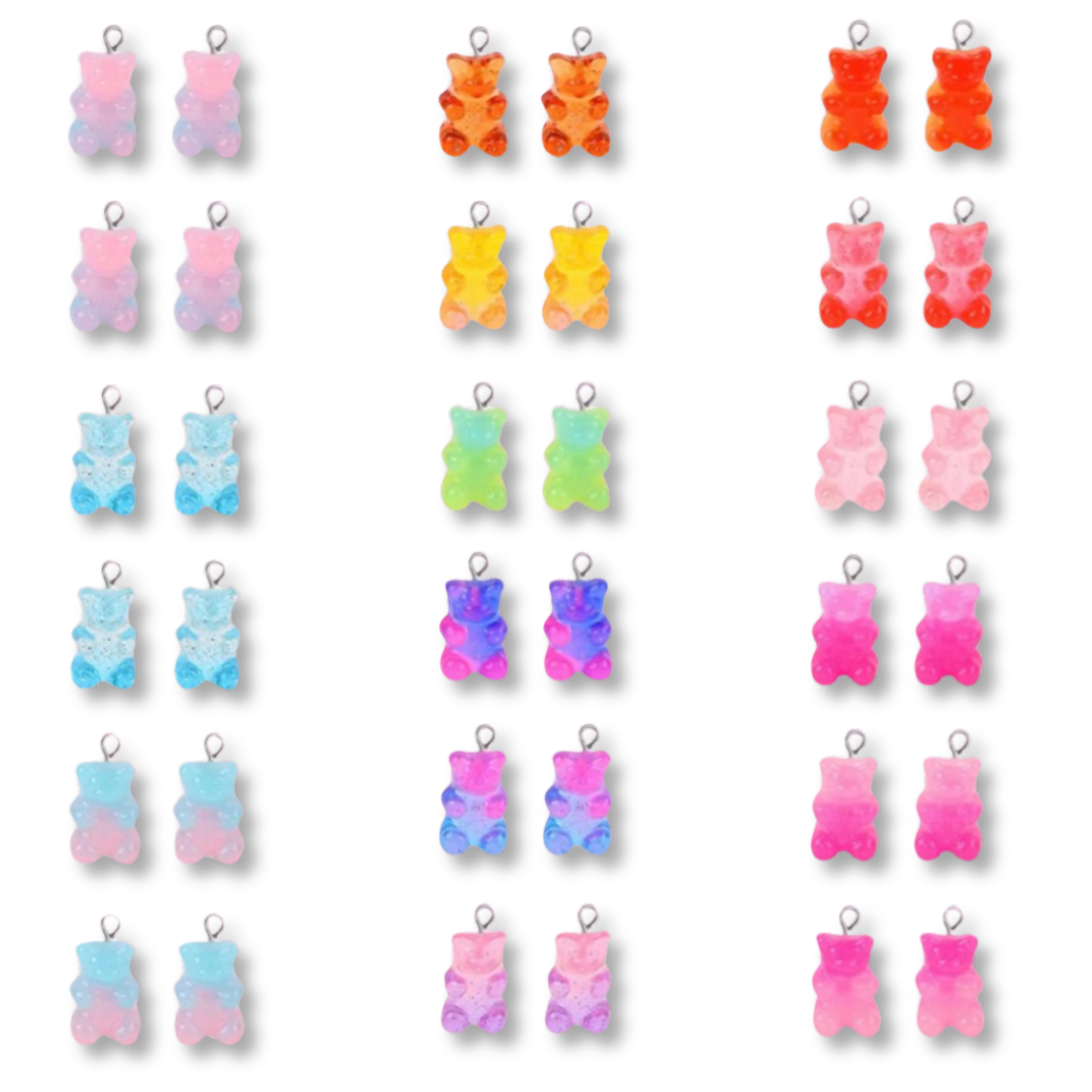 Glitter Gummy Bear Earrings