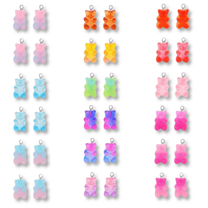 Glitter Gummy Bear Earrings