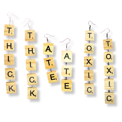 Scrabble Tile Earrings