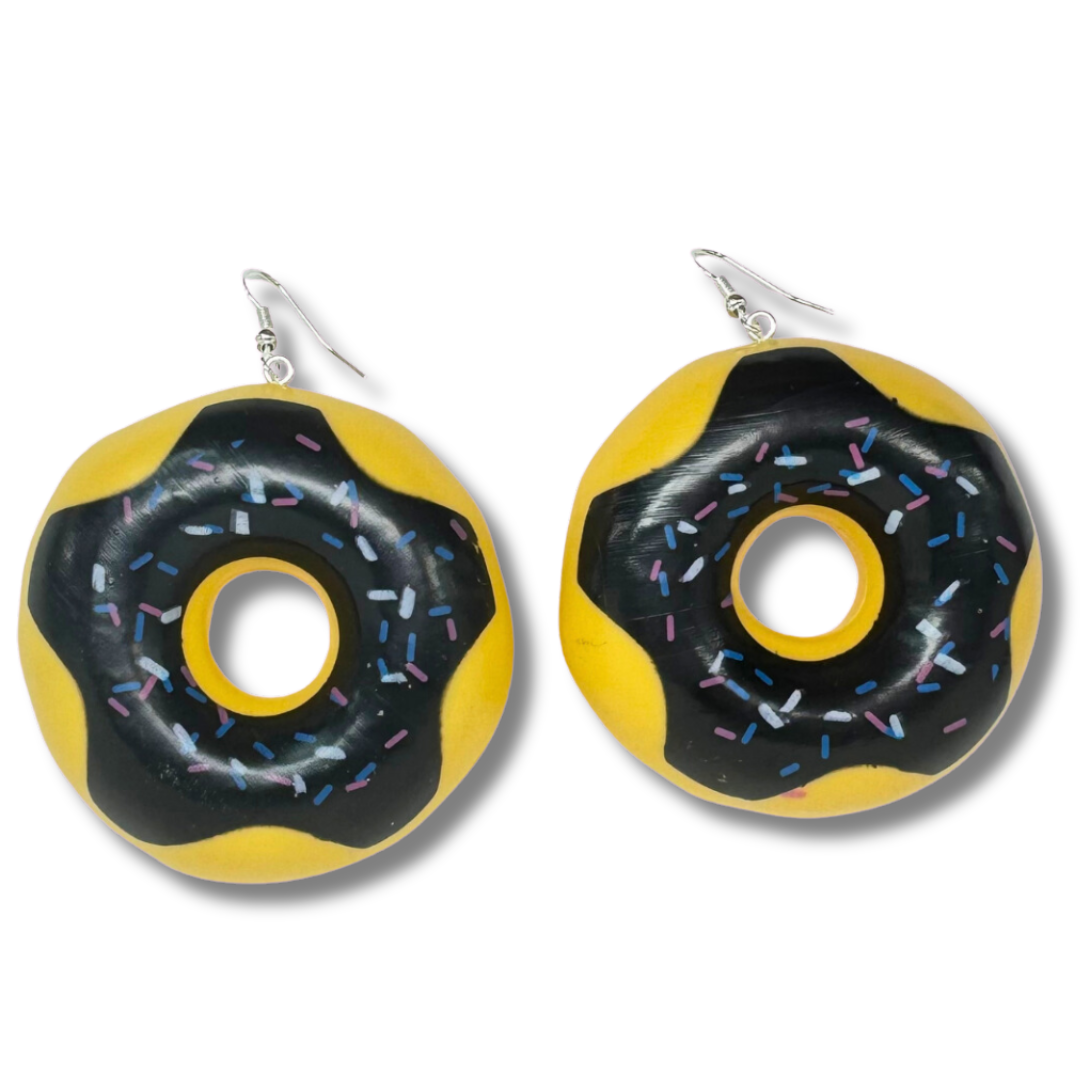 Chocolate Donut Toy Earrings