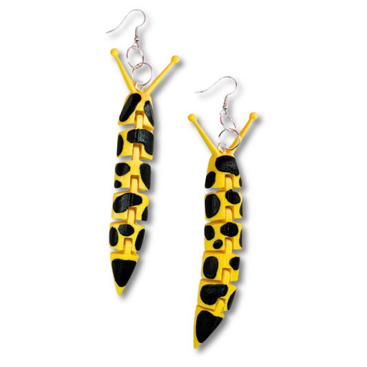 Wiggling Banana Slug Earrings