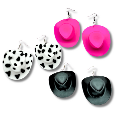 Cowboy Cowgirl Hat Earrings