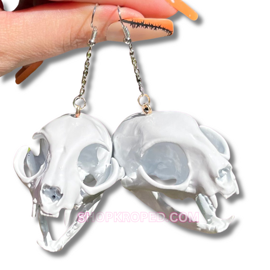 Cat Skull Earrings