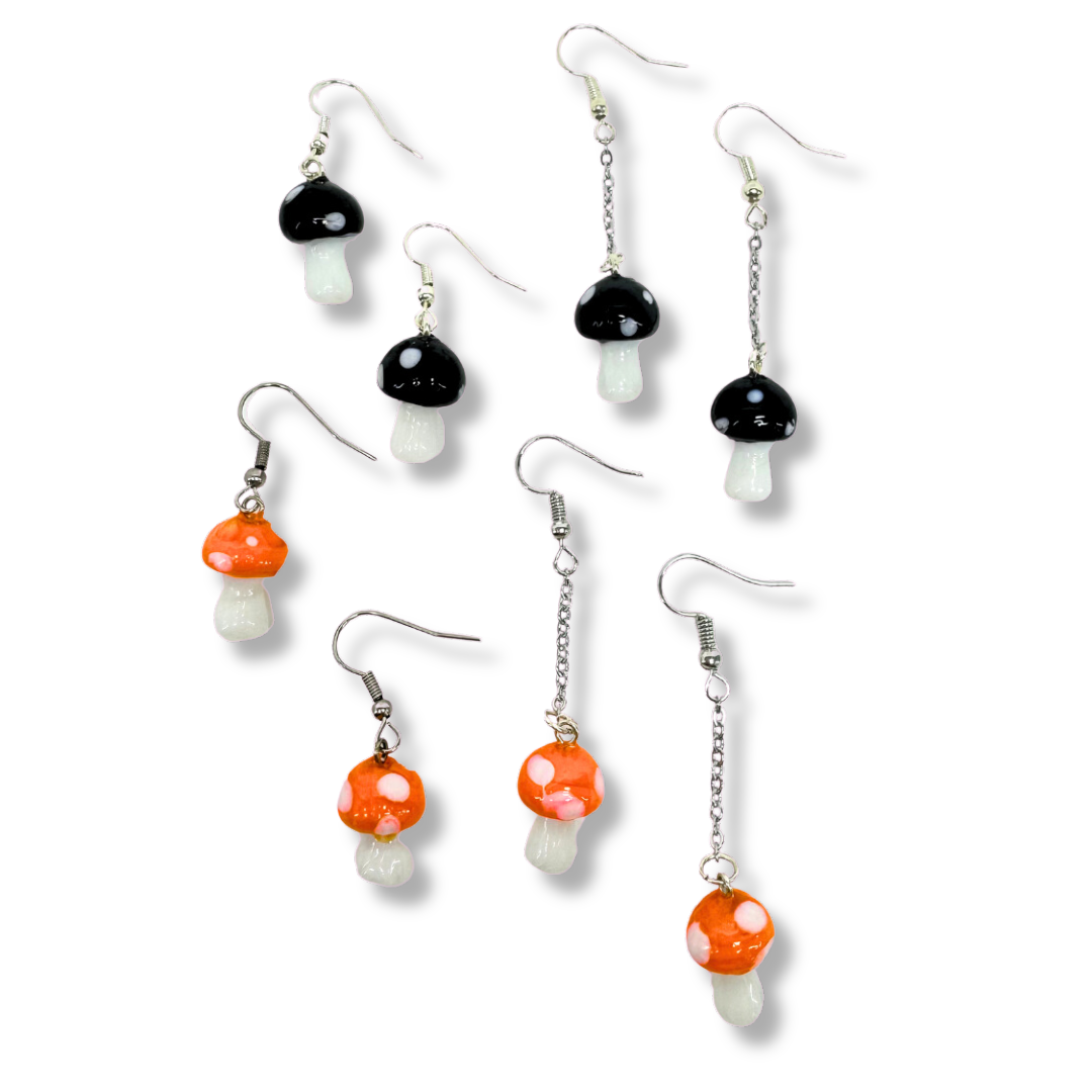 Halloween Mushroom Earrings