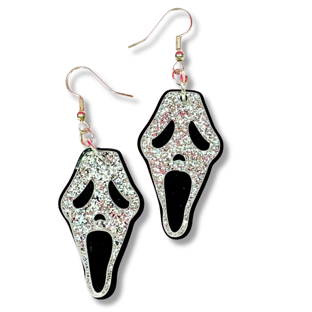 Glitter Ghost Earrings