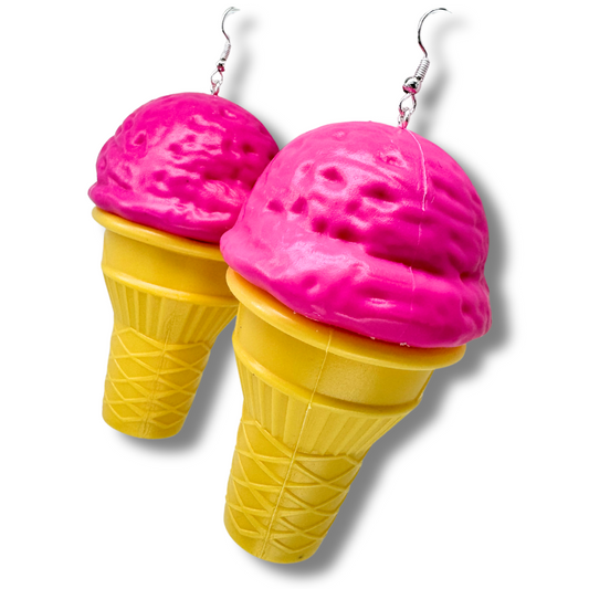 Strawberry Ice Cream Toy Earrings