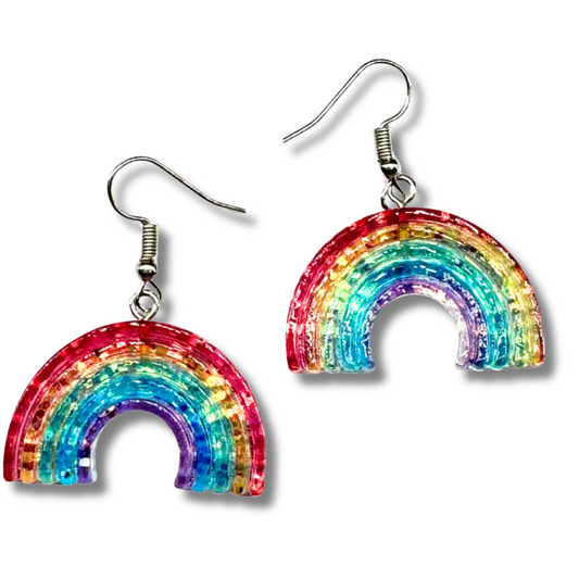 Glitter Rainbow Earrings