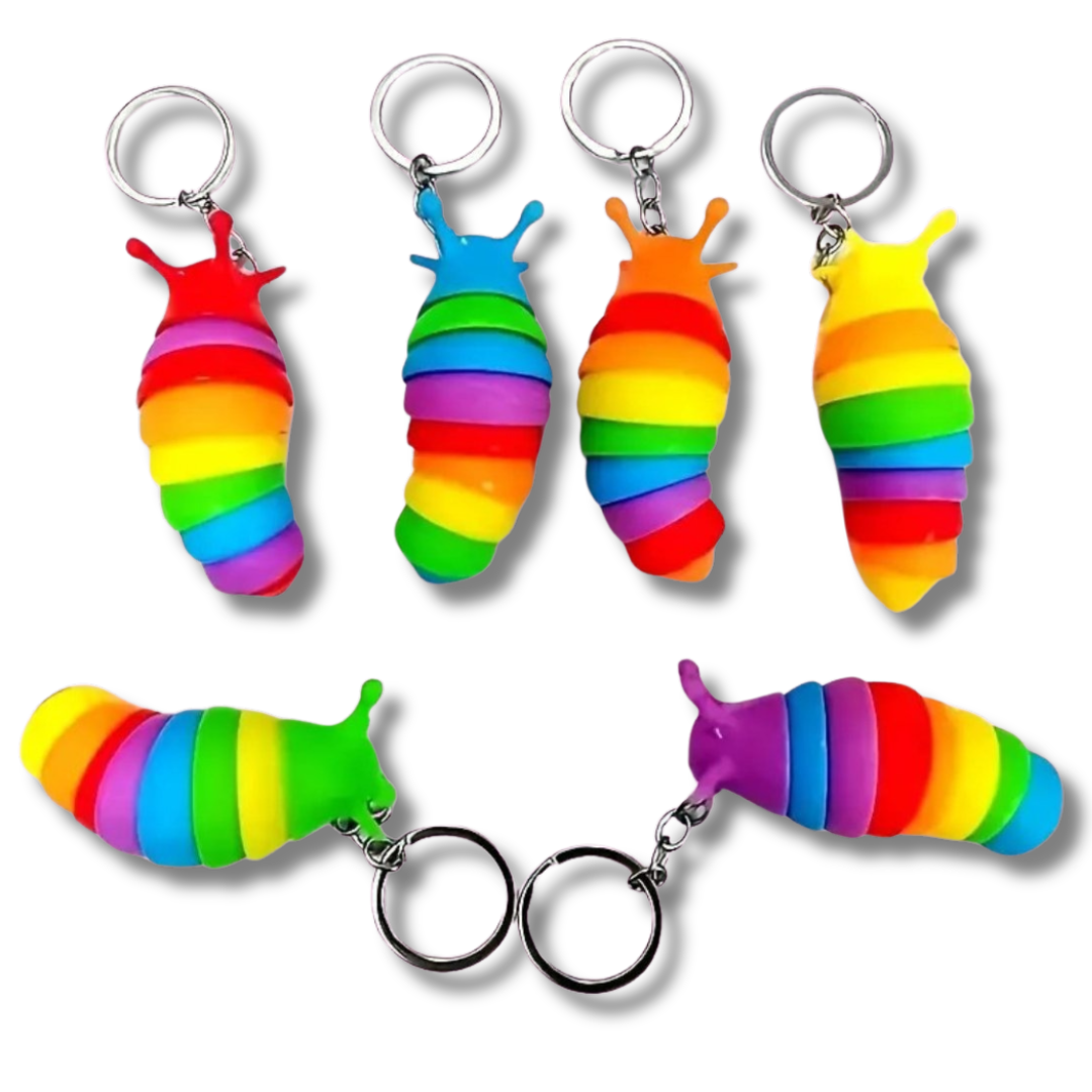 Baby Fidget Slug Keychains