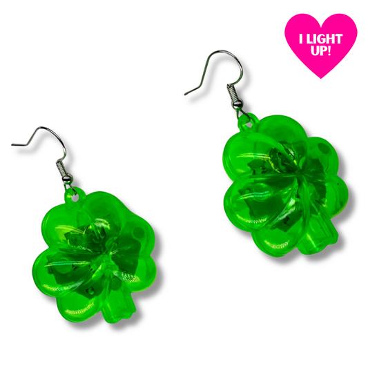 Light Up Shamrock Earrings