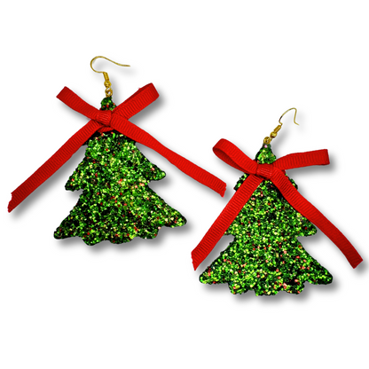 Glitter Tree Earrings