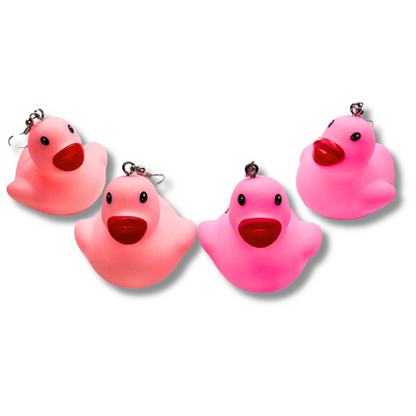 Pink Rubber Duck Earrings