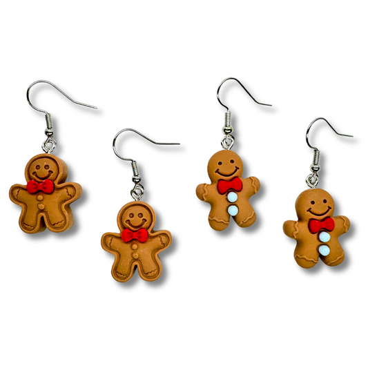 Tiny Gingerbread Men Earring