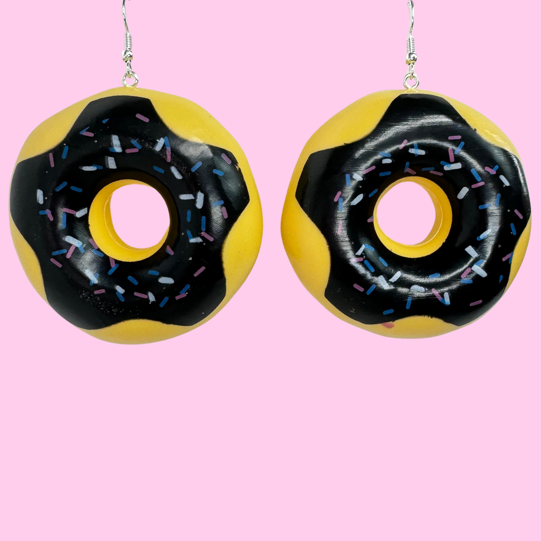 Chocolate Donut Toy Earrings