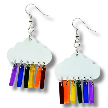 Dangle Rainbow Cloud Earrings