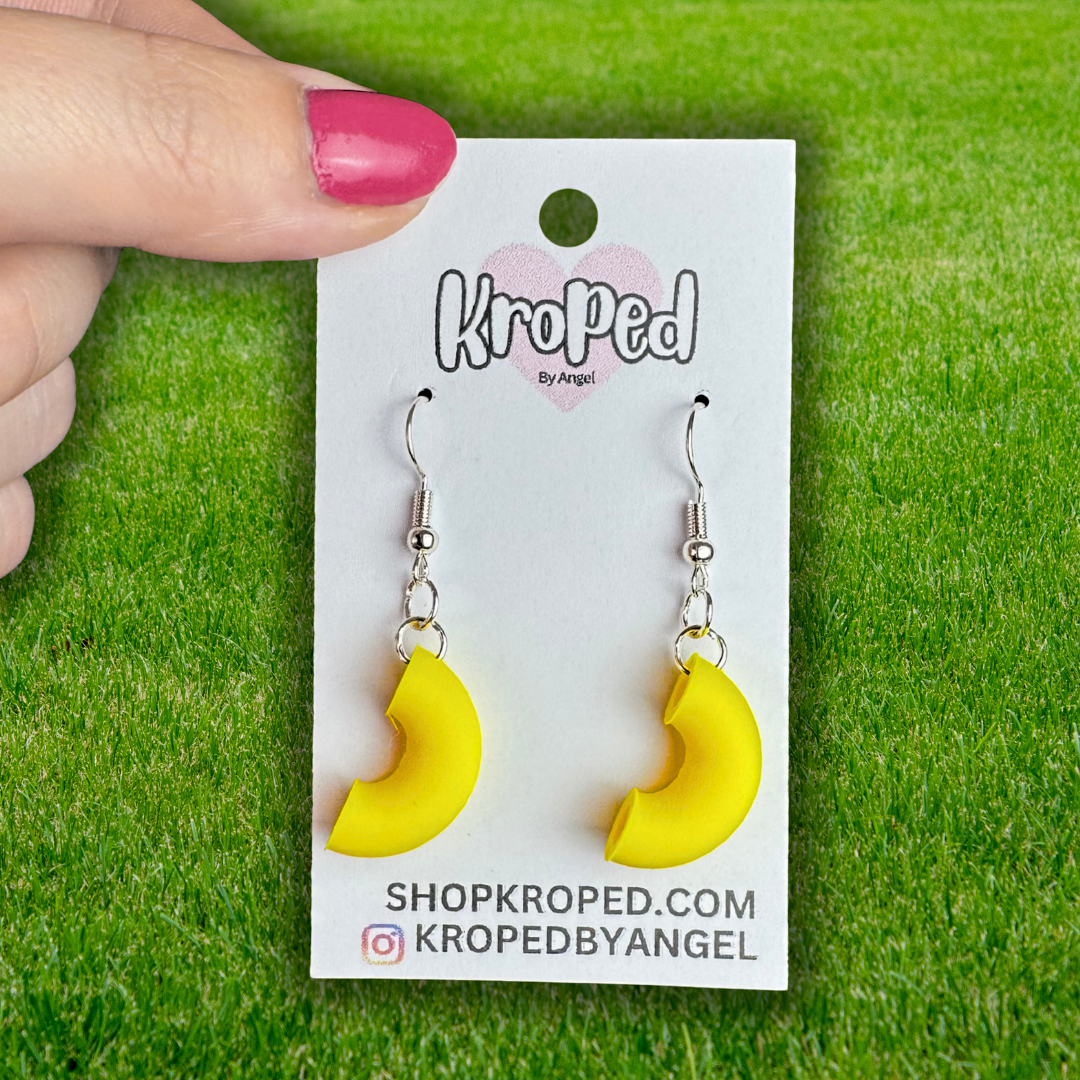 3D Printed Dangle Noodle Earrings