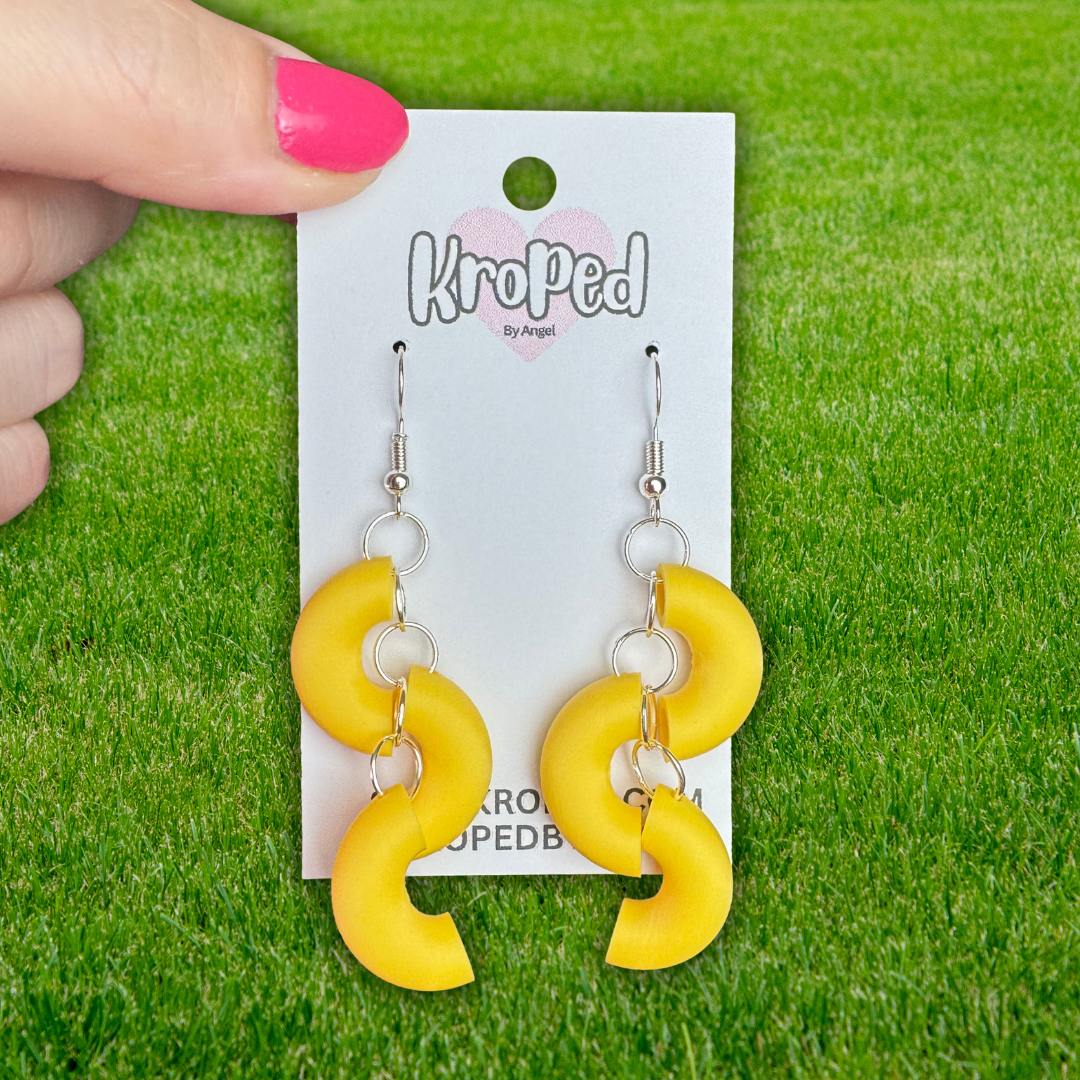 3D Printed Dangle Noodle Earrings