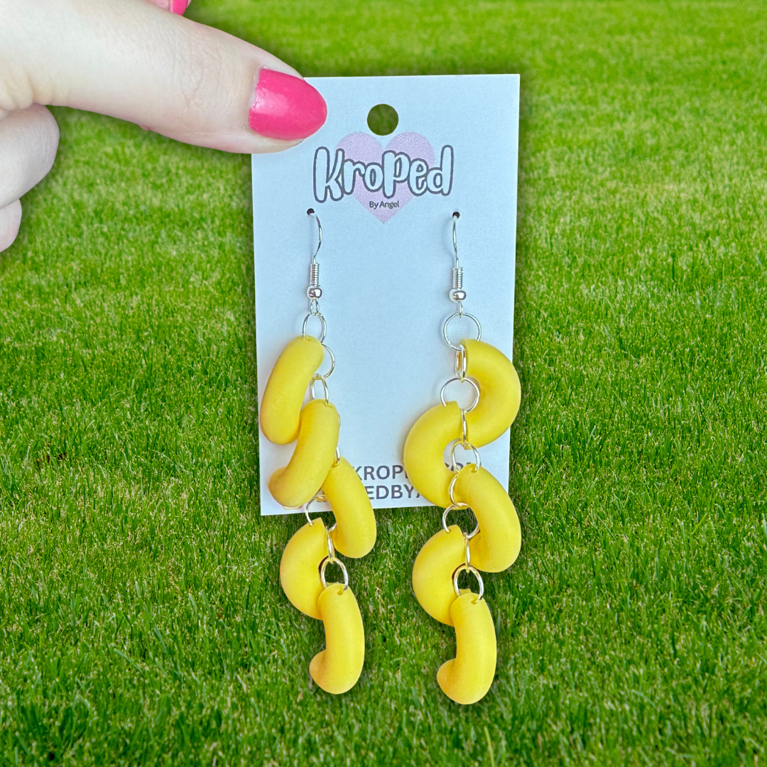 3D Printed Dangle Noodle Earrings
