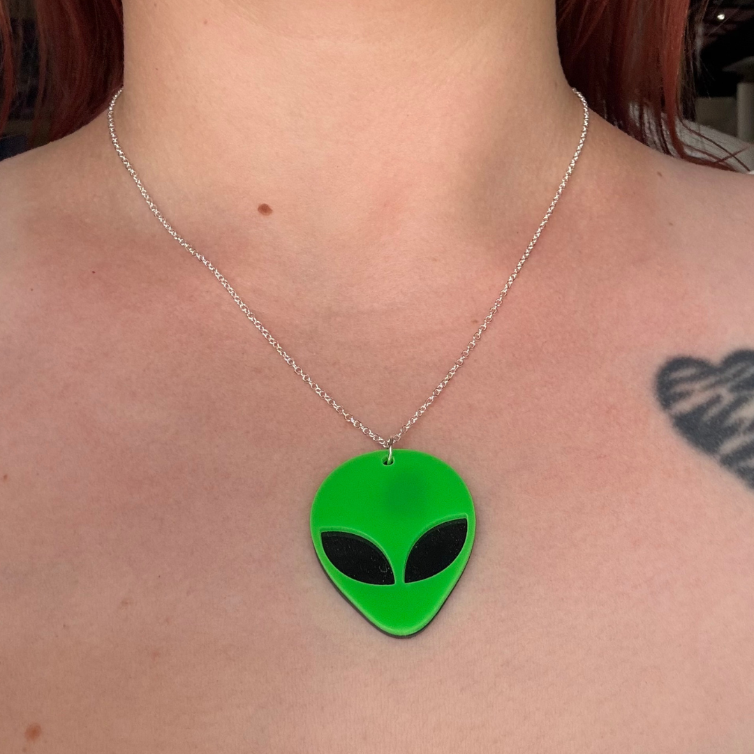 Neon Alien Necklace
