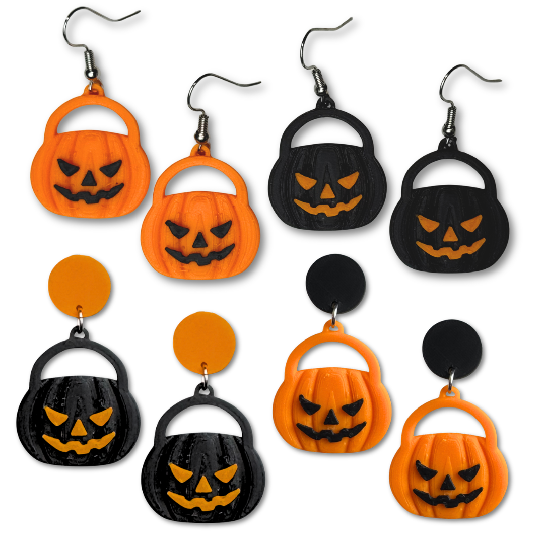 Pumpkin Bucket Earrings