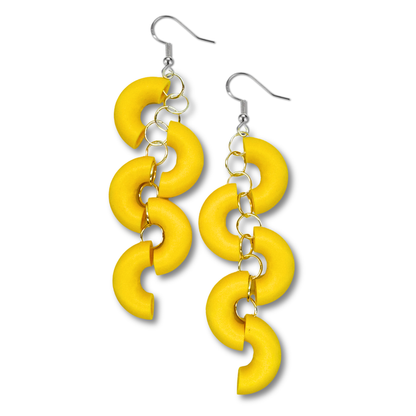 3D Printed Dangle Noodle Earrings