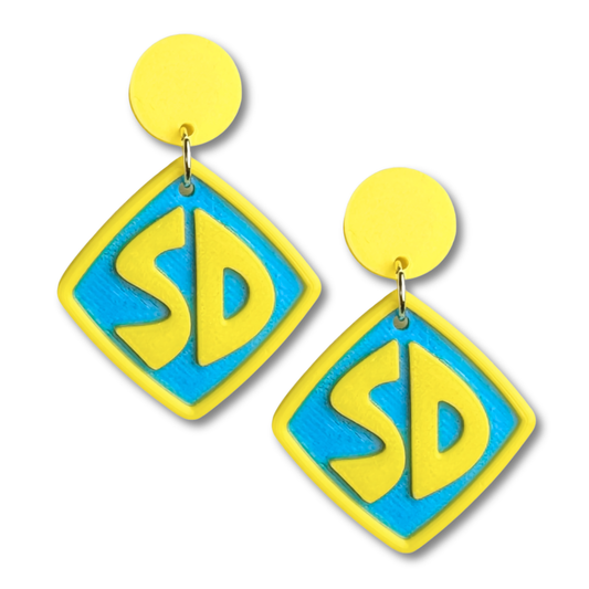 Cartoon Dog Tag Earrings