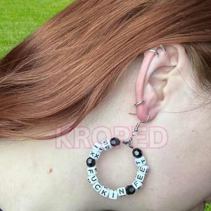 Custom Beaded Hoop Earrings