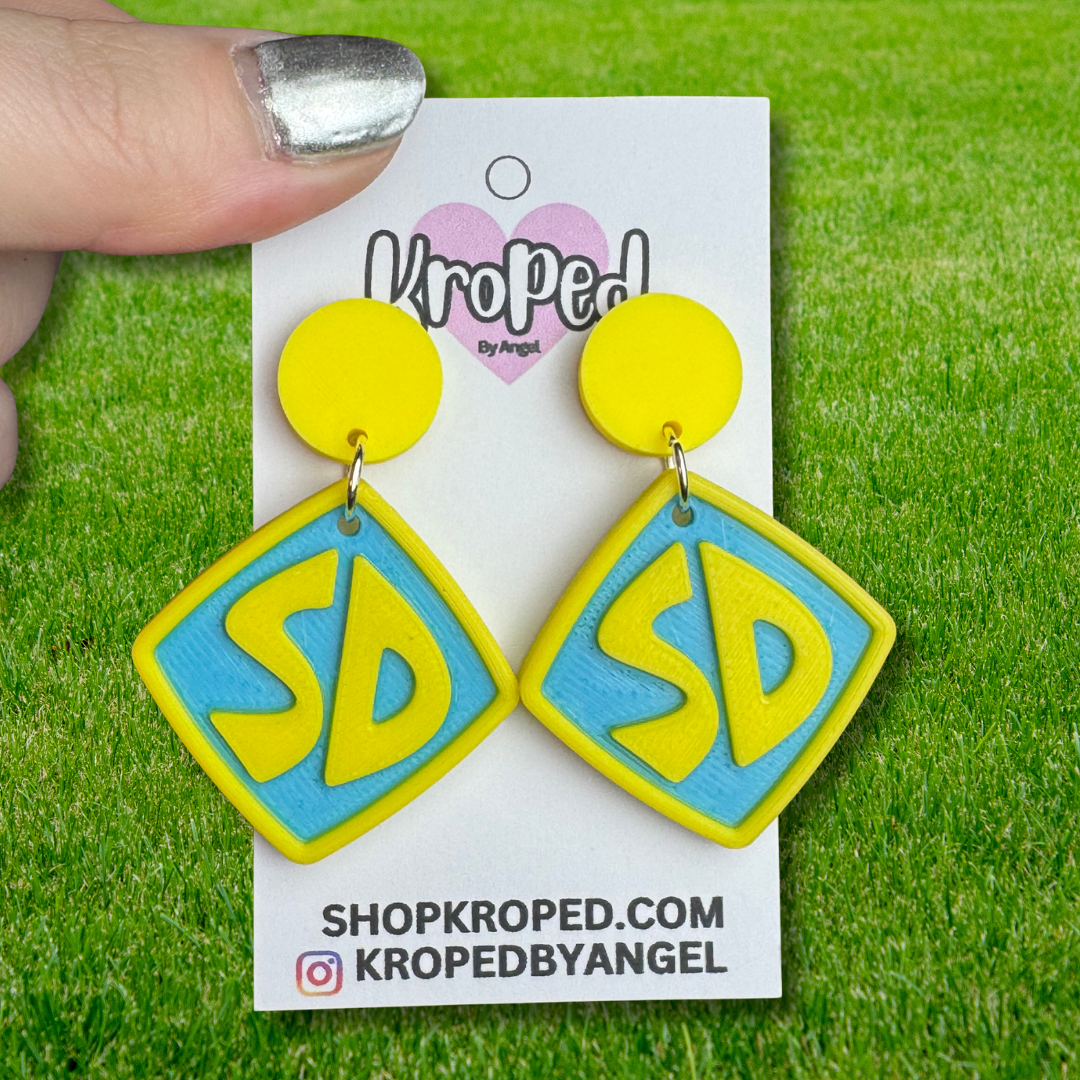 Cartoon Dog Tag Earrings