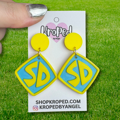 Cartoon Dog Tag Earrings