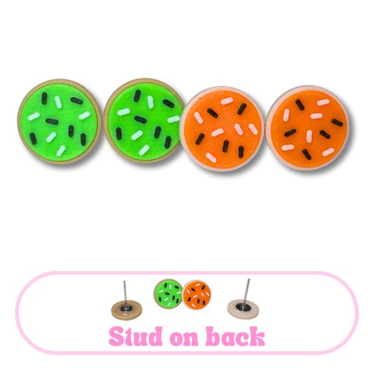 Halloween Sugar Cookie Stud Earrings