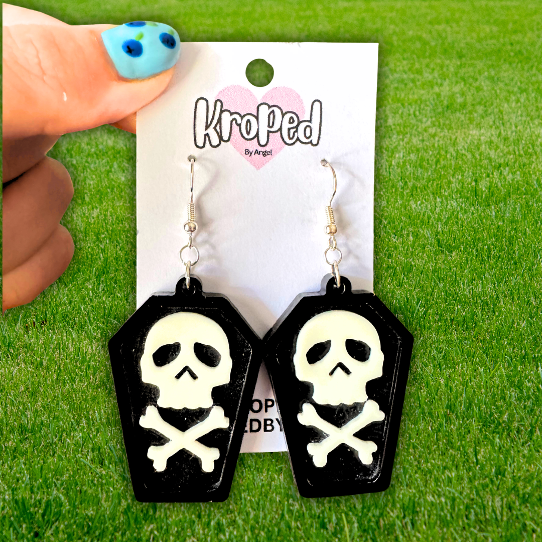 Skull Tombstone Earrings