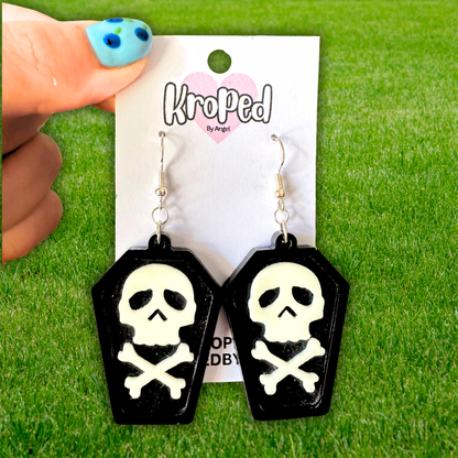 Skull Tombstone Earrings