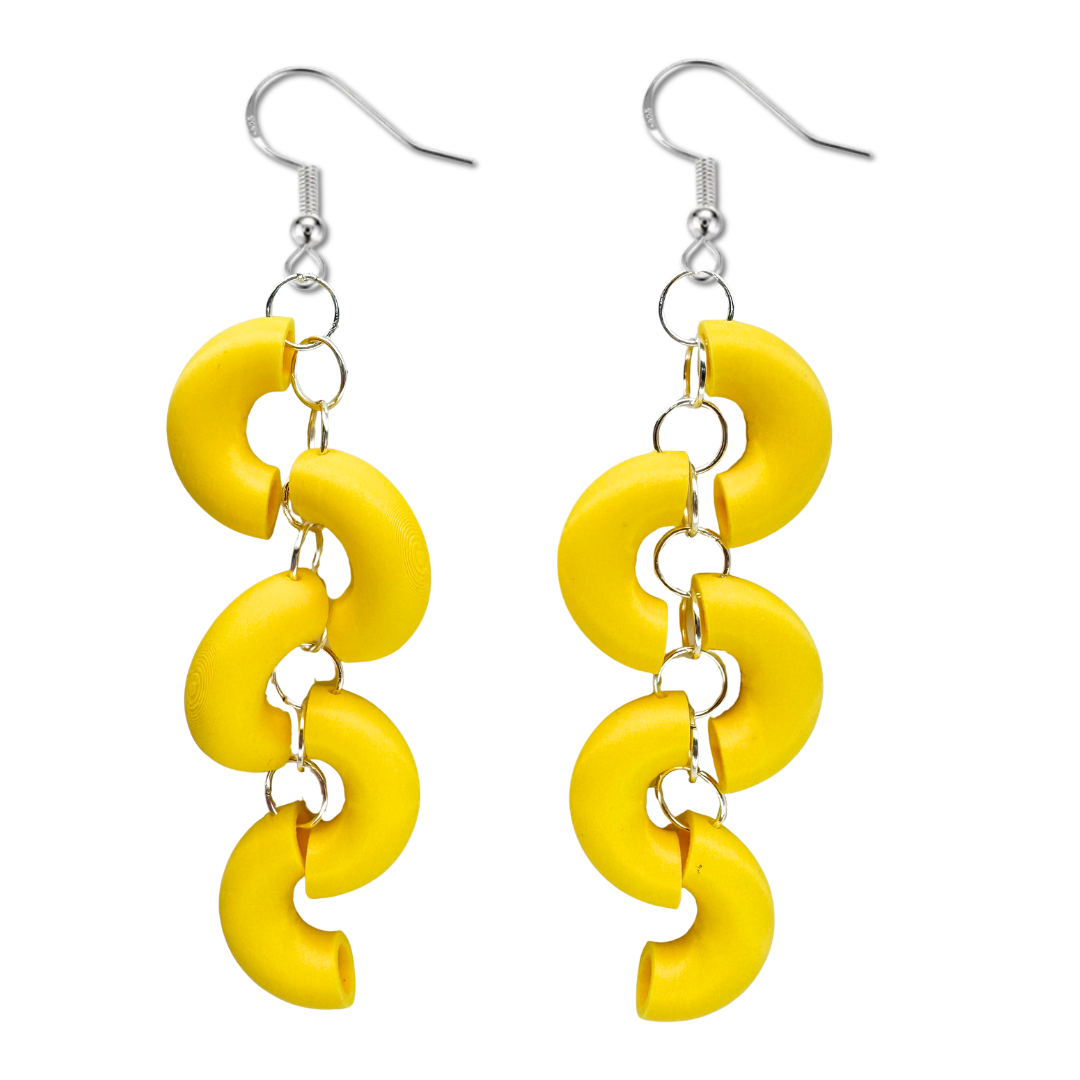 3D Printed Dangle Noodle Earrings