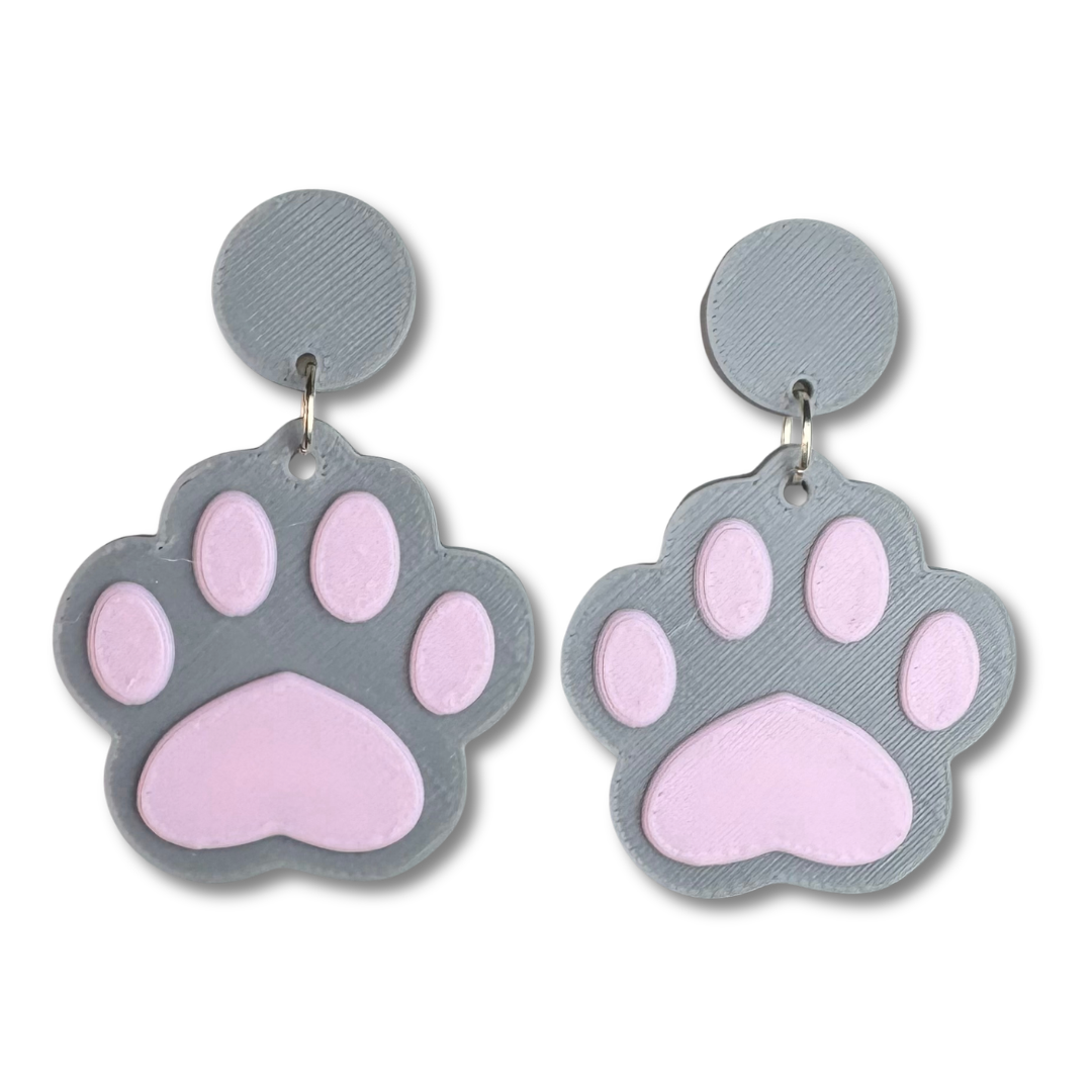 Pet Paw Stud Earrings - More Colors