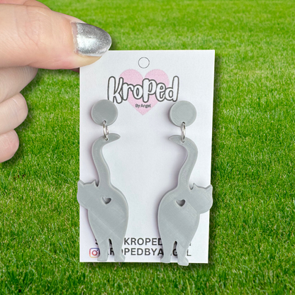 Cat Butt Heart Butthole Dangle Stud Earrings